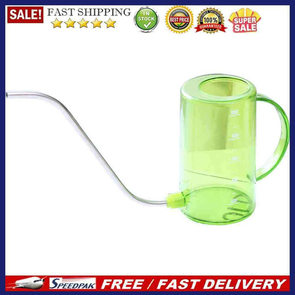 1000ml Transparent Flower Sprinkler Long Mouth Stainless Steel Watering Can Tool