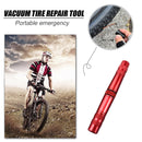Bike Tyre Puncture Service Tool Kit Tubeless Tire Repair Rubber Strip (Red)