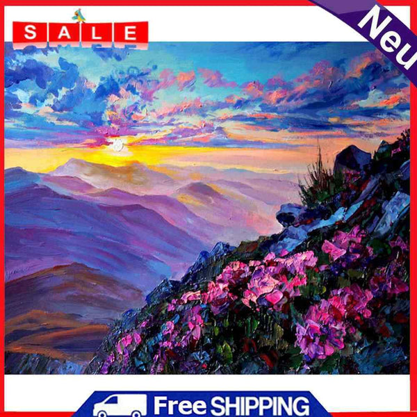 Morning Mountain Oil Paint By Numbers Kits DIY Wall Art Picture Craft Home Decor
