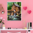 River House Full Round Drill Mosaic Art Picture Rhinestone 5D Diamond Paintin