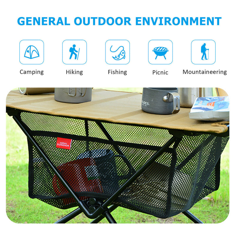 Portable Table Storage Net Outdoor Dishware Foldable Storage Bag Portable