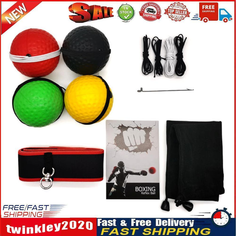 Boxing Reflex Ball with Headband Set for Speed Reaction Fitness Exercise Newly