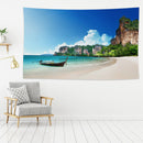 Fashionable Island Boat Wall Mounted Tapestry Home Bedroom Dorm Rug Decoration