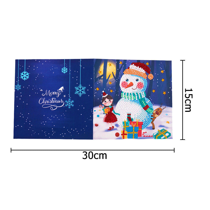 Christmas Card Special Shape Glitter Diamond DIY Cards Drill Kit (5DHK080) Newly