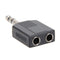 Stereo 6.35mm 1/4" 1 Male Plug to 2Mono Female Jack Audio Splitter Adapter Newly