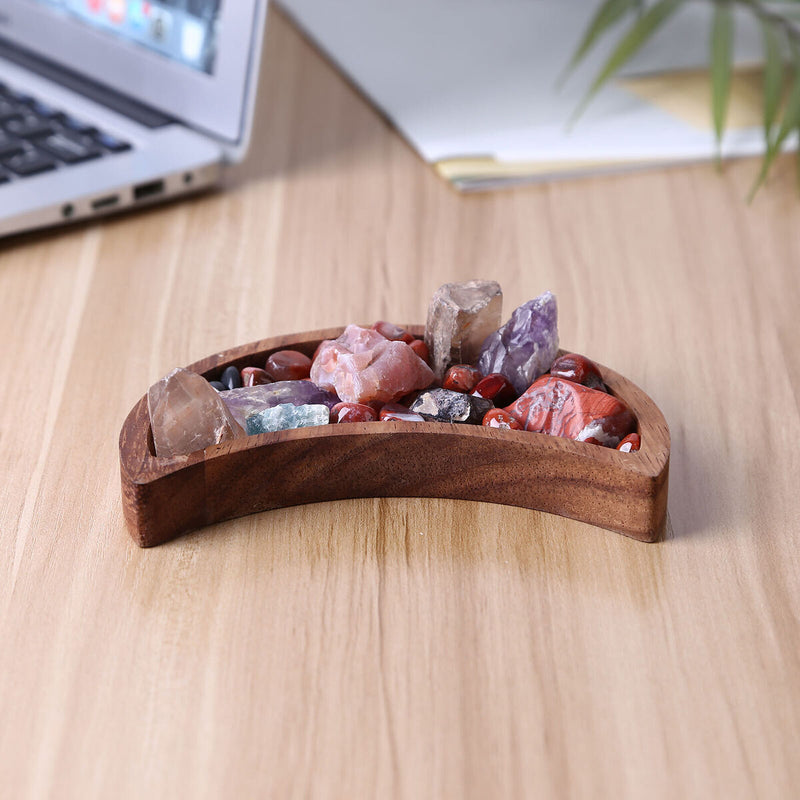 Moon Tray - Crystal Gemstones Storage and Organizer Tray Box Crescent Moon Bowl
