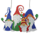 DIY Applique Diamond Four Gnomes Wall Hanger Acrylic Craft Kit Door Pendant