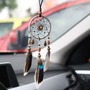 Mini Dream Catcher Car Pendant Feather Wind Chimes Round Ring Circle Hangings