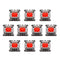 10Pcs 3 Pin Mechanical Keyboard Switch RED for Cherry MX Keyboard Tester Kit