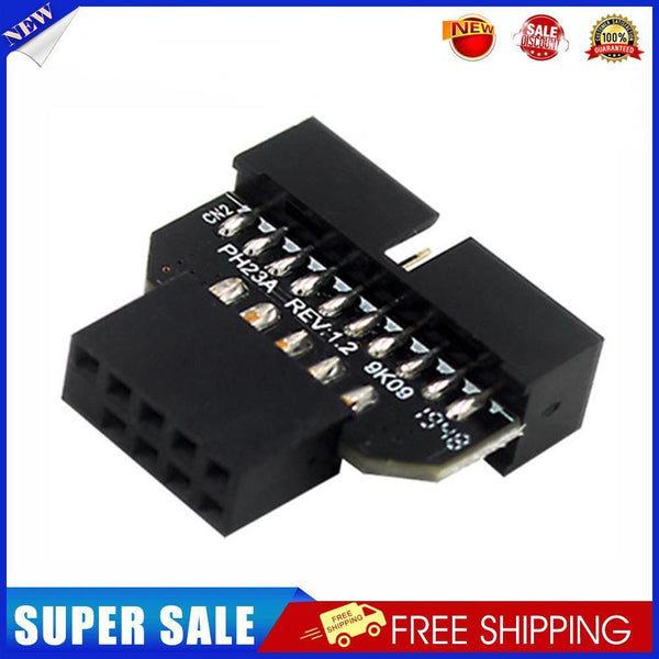 USB 3.0 20-Pin to USB 2.0 9-Pin Adapter Front Panel Connector Converter (A)