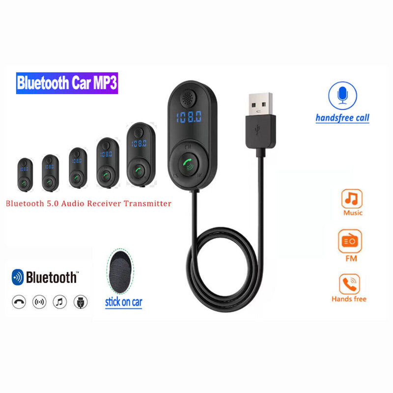 USB Car Bluetooth - Compatible Audio Converter LED Digital Display for Amplifier