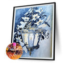 5D DIY Diamond Painting Phalaenopsis Wall Light Full Round Drill Mosaic Pictures