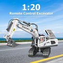 Remote Control Excavator Toys 1/20 11CH RC Digger Tractor with LED Sound