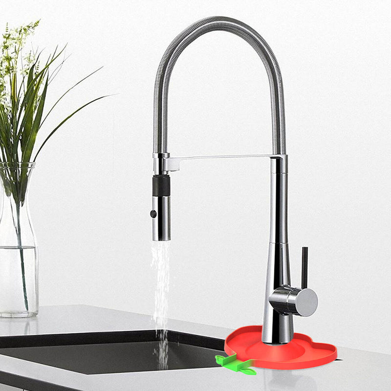 Silicone Faucet Surrounded Mat with Diversion Groove Kitchen Accessory (B)