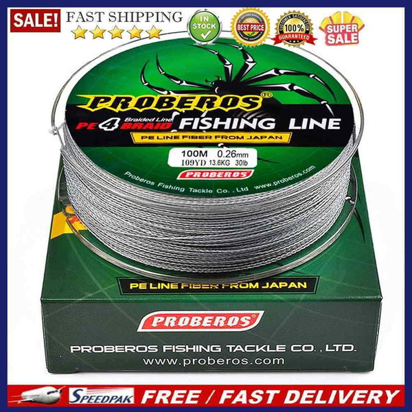 100m PE Braided Wire 4 Strands Strong Multifilament 0.4-10.0 Japanese Fish