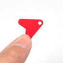 100pcs Plastic Fishtail for Spoon Fishing Lures Red Heart Sequins (22mm)