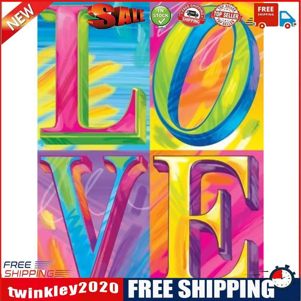 Oil Paint By Numbers Word Of Love Coloring Picture Digital Drawing L270