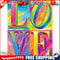 Oil Paint By Numbers Word Of Love Coloring Picture Digital Drawing L270