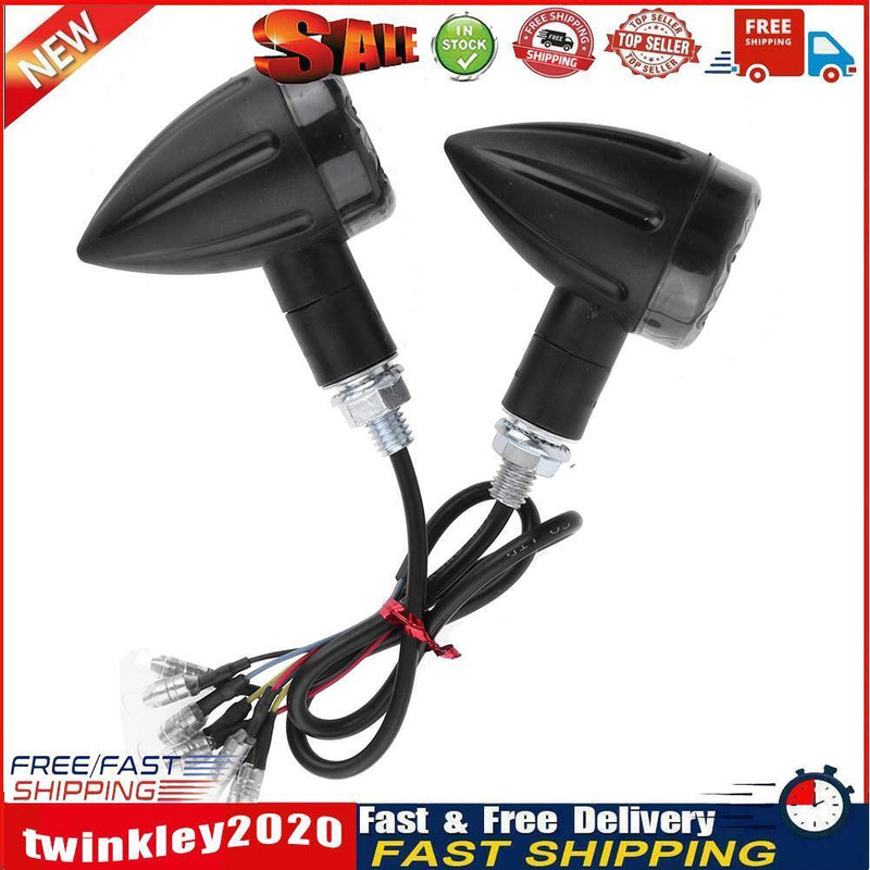2Pcs Motorcycle Turn Signal Light Brake Stop Lights 12V 13LED Amber Newly