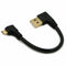 90degree Right Angle Micro USB to Left Angle USB A Sync Cabl Male Access Q9C5