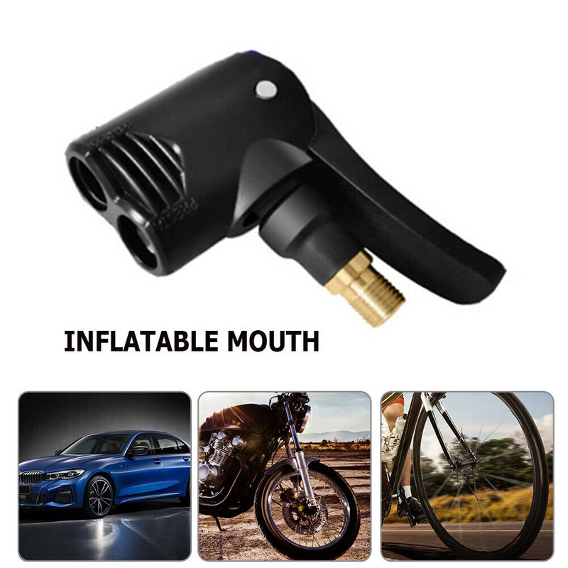 2 in 1 Inflatable Pump Car Tire Air Chuck Valve Connector Adapter (A)