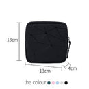 Portable Sanitary Napkin Storage Bag Women Travel Makeup Coin Purse (Black)