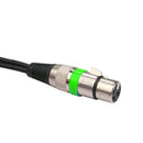 3Pin XLR Female to Dual 2 Male Y Splitter 30cm Adapter Cable Wire (Green) Newly