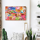 DIY Diamond Embroidery Drawing Kit 5D Colorful Donuts Bead Art for Wall Gift