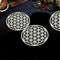 Wooden Wall Sign Flower of Life Shape Flower Of Life Energy Mat Slice Wood Base