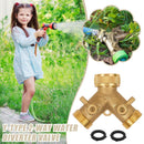Brass Double Two Way Tap Garden Connector Adaptor Hose Splitter`