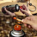 Outdoor Camping Hiking Stoves Adapter Split Gas Furnace Converter (Orange) Newly