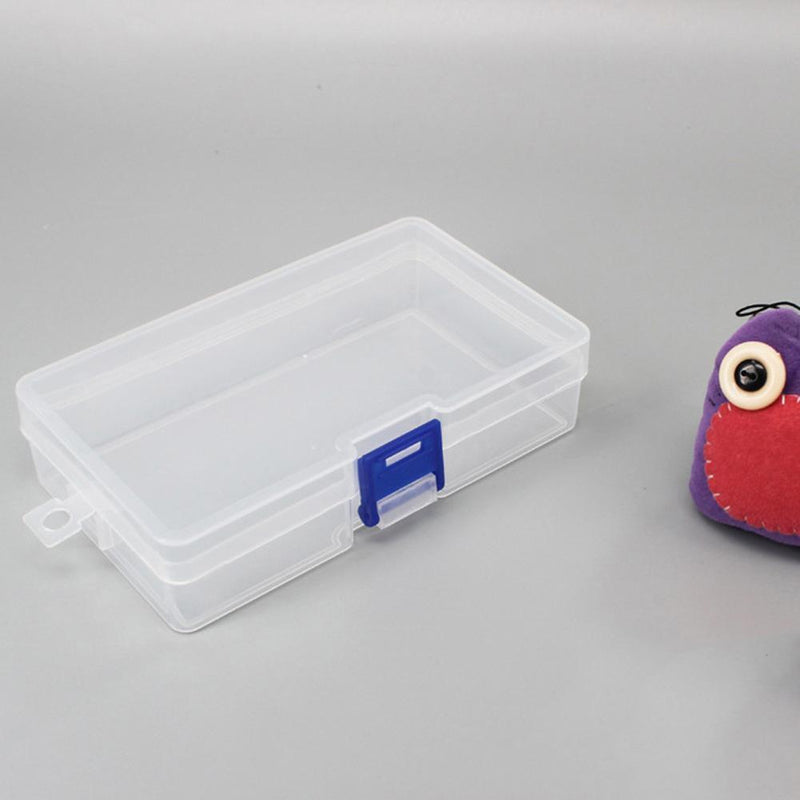 Small Transparent Plastic Storage Box Jewelry Parts Functional Boxes (Blue Newly