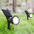 12LED Solar Lamp Outdoor Lawn Spotlight Colorful Ground Plug Light (White)