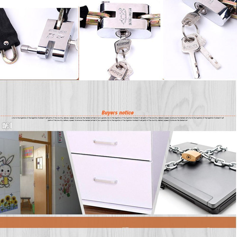 Electric Bike Motorcycle Anti-theft Bicycle Scooter Padlock Chain Lock