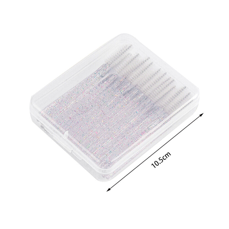 50pcs Professional Eyelashes Comb Makeup Brushes Beauty Tool Kits for Women