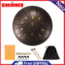 6"" 11-Note Steel Tongue Drum with Drumsticks Percussion Musical Instruments