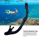 Diving Snorkel Full Dry Underwater Breathing Tube Snorkeling Gear (Black)