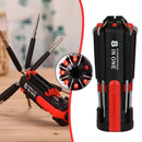 8 in 1 Screwdriver with LED Torch Flash light Multi-functional Repair Tools,`