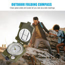 Multifunctional Folding Luminous Compass Camping Hiking Survival Compass Tool