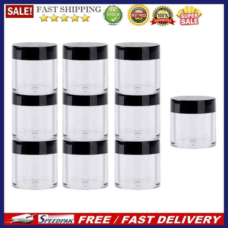 10pcs Glitter Sequins Nail Art Storage Pot Rhinestones Beads Holder Bottle