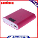 1.5A Digital Display Power Bank Case Shell 18650 Battery Holder Box (Pink)