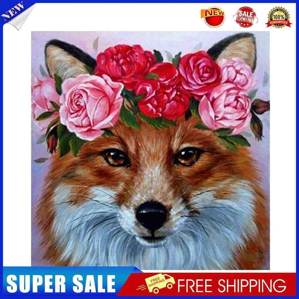 5D DIY Diamond Painting Kits Wear Flower Dog Full Round Drill Wall Decor Art Set