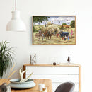 5D DIY Full Round Drill Diamond Paint Horse Cart Mosaic Rhinestone Art Picture