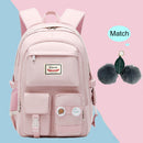 Nylon College Middle High School Backpack Large Capacity School Book Bag Mochila