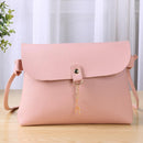 Leather Shoulder Messenger Bags Women Solid Color Deer Pendant Crossbody Handbag