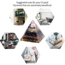 Crystal Pyramid Orgone Pyramid with Sphere Balancing Healing Crystals Stones