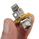 Adapter 6.35 Female Base 1/4" Mono Input Jack Plug Amplifier Socket For 10pcs