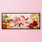 Full Embroidery DIY Canvas Print 11CT Cross Stitch Flowers Fishes Wall Decor Kit