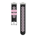 Silicone Smart Watch Band Wrist Strap for Huawei Watch Fit (Black Pink) Newly
