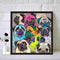 Bulldog 5D DIY Full Round Drill Diamond Painting Hanging Cartoon Decor Colors